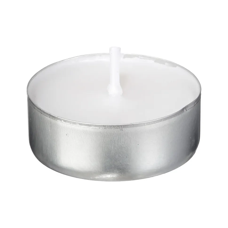 50 BOUGIES CHAUFFE-PLATS BASIQUE 4H 3.8CM BLANC