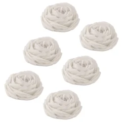 6 BOUGIES CIRE CAMÉLIA 5.8X2.4CM BLANC