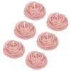 6 BOUGIES CIRE CAMÉLIA 5.8X2.4CM ROSE