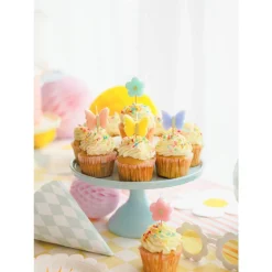 5 BOUGIES CIRE PAPILLONS FLEUR 3.5CM COLORÉ