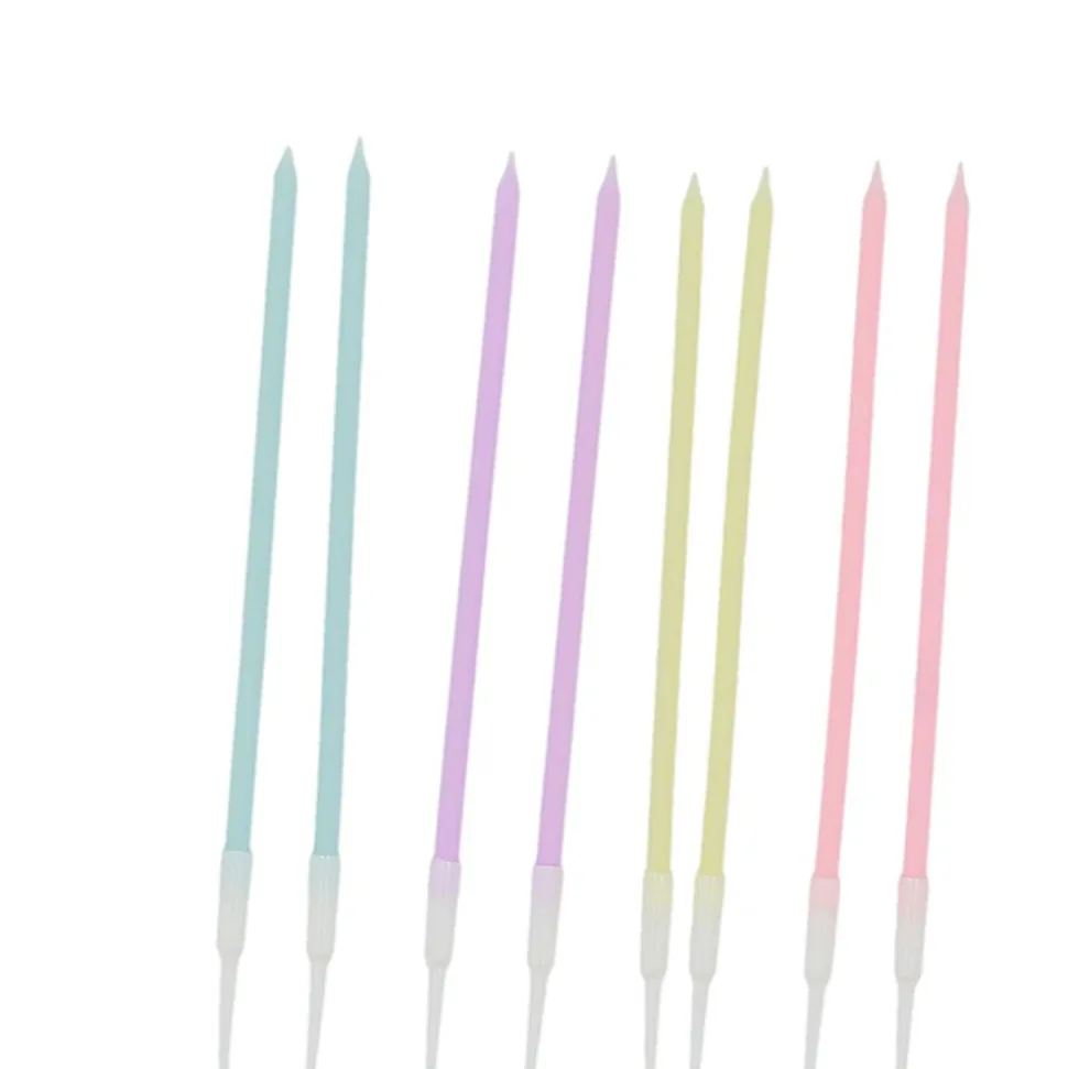 8 BOUGIES FINES GÉANTES 15CM BLEU LILAS JAUNE ROSE