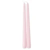 2 BOUGIES FLAMBEAU CONIQUES 25CM 7H ROSE POUDRÉ