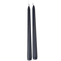 2 BOUGIES FLAMBEAU CONIQUES 25CM 7H MARINE