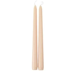 2 BOUGIES FLAMBEAU CONIQUES 25CM 7H NUDE