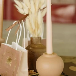 2 BOUGIES FLAMBEAU CONIQUES 25CM 7H NUDE
