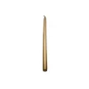 2 BOUGIES FLAMBEAU CONIQUES 25CM 7H OR MÉTAL