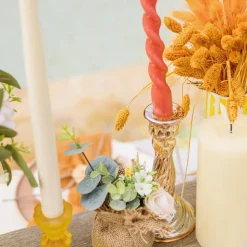 2 BOUGIES FLAMBEAU CONIQUES LED 27.5CM IVOIRE