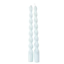 2 BOUGIES FLAMBEAU TORSADÉES 25CM 7H CIEL