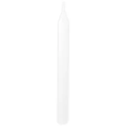 2 BOUGIES FLAMBEAUX CANNELÉE 25CM 7H BLANC