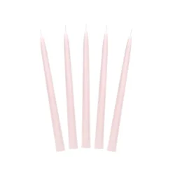 10 BOUGIES FLAMBEAUX CONIQUE 5H 24CM VIEUX ROSE