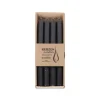 4 BOUGIES FLAMBEAUX RUSTIQUE 25CM 10H NOIR