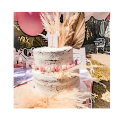 BOUGIES JOYEUX ANNIVERSAIRE 2.1CM BLANC ROSE OR