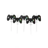 5 BOUGIES MANETTE JEUX VIDÉO 5.5CM NOIR