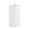 BOUGIE SOLAIRE LED CYLINDRIQUE 7X12CM BLANC