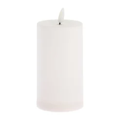BOUGIE SOLAIRE LED CYLINDRIQUE 7X12CM BLANC