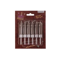 6 BOUGIES PÉNIS CIRE BOBÈCHE ANNIVERSAIRE CHAUD 6CM