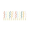 12 BOUGIES TORSADÉES ANNIVERSAIRE 14CM ARC-EN-CIEL