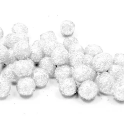BOULES DÉCO PAILLETÉES 8MM 10G BLANC