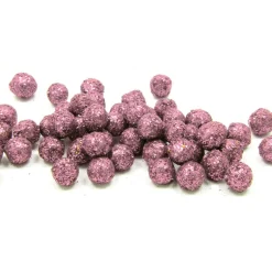 BOULES DÉCO PAILLETÉES 8MM 10G ROSE