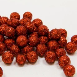 BOULES DÉCO PAILLETÉES 8MM 10G ROUGE