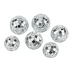 6 BOULES À FACETTES MIROIR DISCO 3-3.5-4CM ARGENT