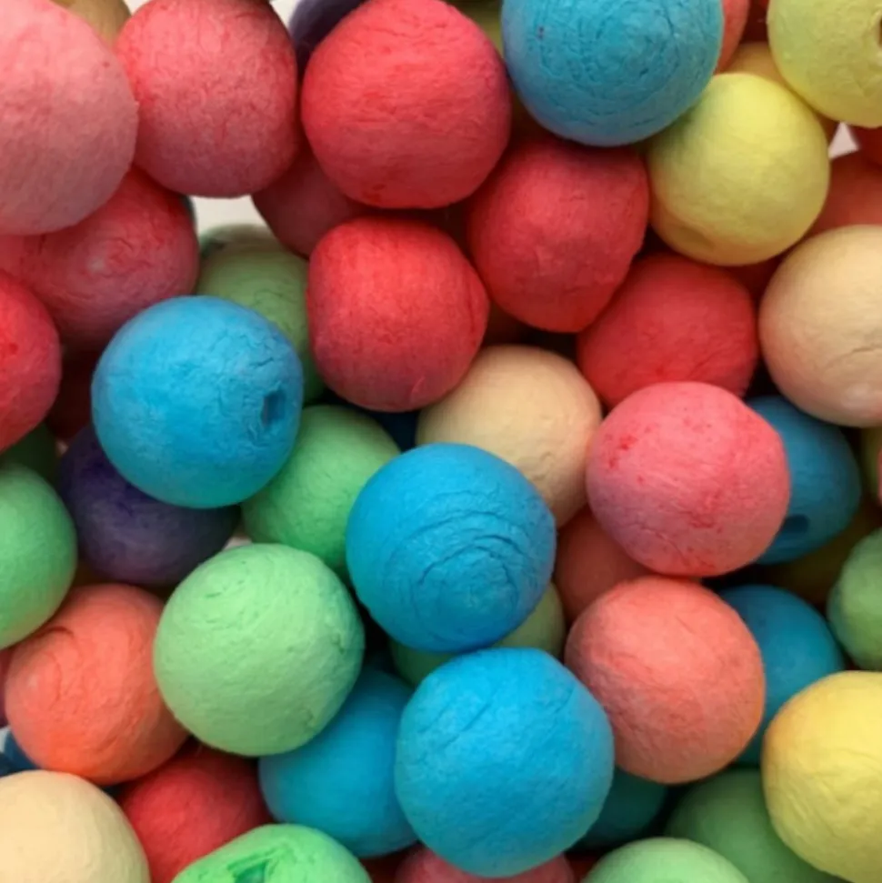 500 BOULES MULTICOLORES PAPIER MÂCHÉ SARBACANE