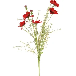 BOUQUET ARTIFICIEL FLEURS DES CHAMPS 55CM ROUGE