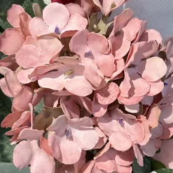 BOUQUET 5 BRANCHES HORTENSIA ARTIFICIEL 41CM ROSE