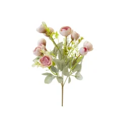 BOUQUET COMPOSÉ FLEURS ARTIFICIEL 35CM ROSE FONCÉ