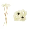 BOUQUET 4 COQUELICOTS ARTIFICIELS 35CM BLANC