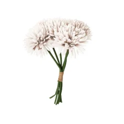 BOUQUET 6 DAHLIAS ARTIFICIEL 26CM BLANC