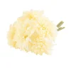 BOUQUET 5 DAHLIAS ARTIFICIELS 27CM JAUNE PÂLE