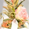 BOUQUET 9 ROSES ARTIFICIELLES 24CM ROSE
