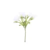 3 BOUQUETS TULIPES BOURGEONS TISSU 16CM BLANC