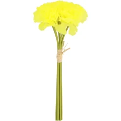 BOUQUET 6 TIGES ?'ILLET ARTIFICIEL 32CM JAUNE