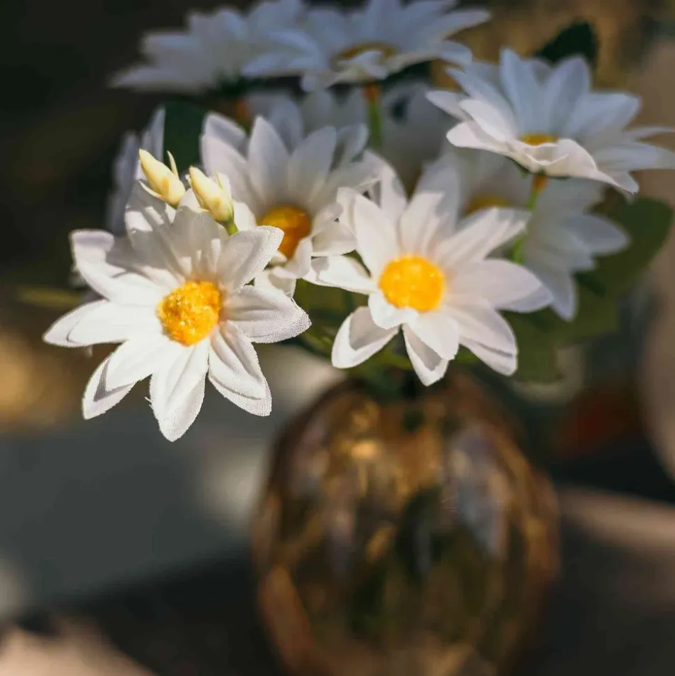 BOUQUET 11 TIGES MARGUERITE ARTIFICIELLE 28CM