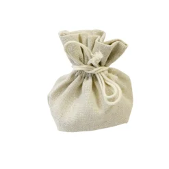 4 BOURSES EFFET LIN 9X7X7CM