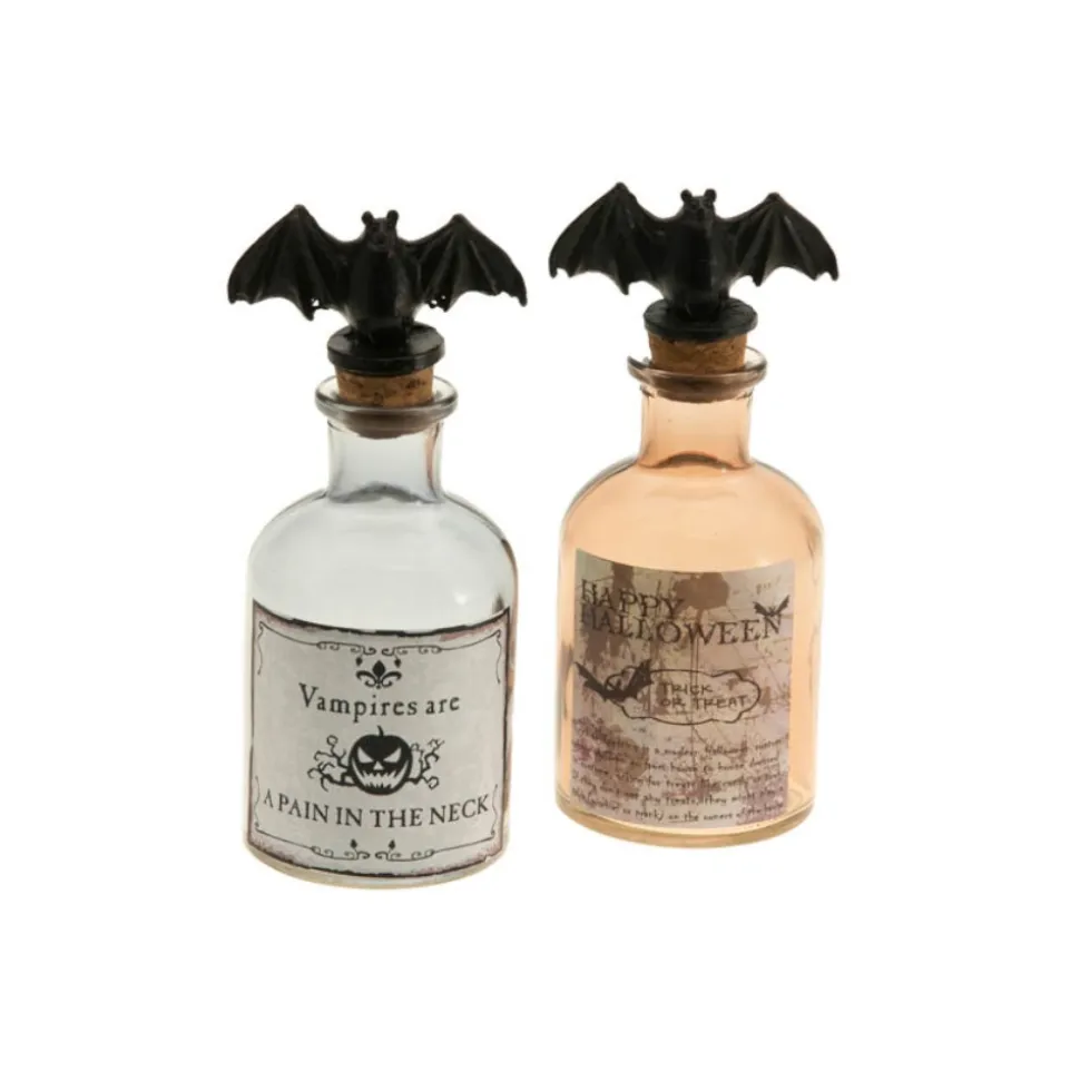BOUTEILLE HALLOWEEN CHAUVE-SOURIS VERRE