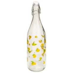 BOUTEILLE LIMONADE VERRE CITRON 1L TRANSPARENT