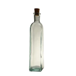 BOUTEILLE VERRE CARRÉ 18CM TRANSPARENT