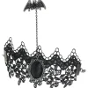 BRACELET BRODÉ DENTELLE BAGUE CHAUVE-SOURIS FEMME