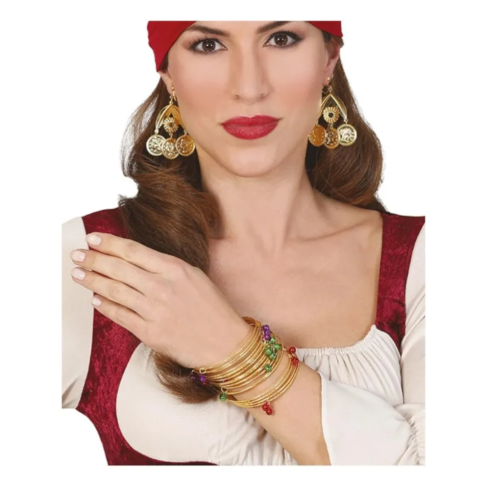 BRACELET MÉTAL OR TZIGANE BOHÉMIENNE FEMME