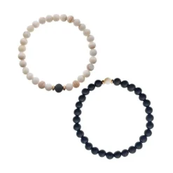 2 BRACELETS COUPLE PIERRE SAINT VALENTIN