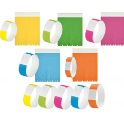50 BRACELETS IDENTIFICATION INDÉCHIRABLES 5 COULEURS