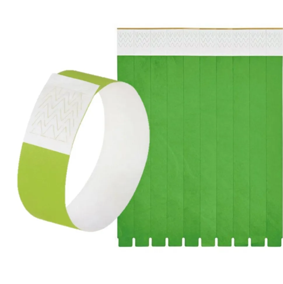 50 BRACELETS IDENTIFICATION INDÉCHIRABLES VERTS