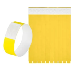 50 BRACELETS IDENTIFICATION INDÉCHIRABLES JAUNES