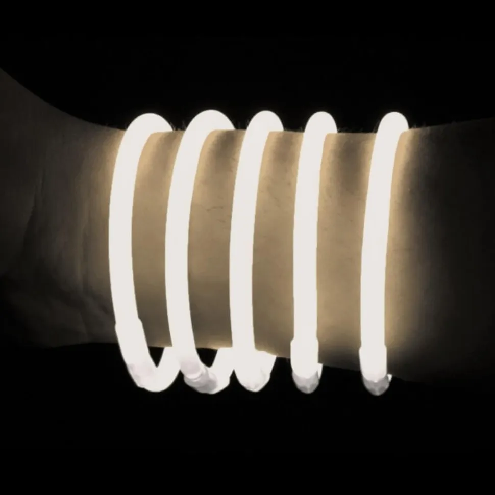100 BRACELETS LUMINEUX BLANCS