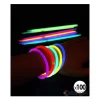 100 BRACELETS LUMINEUX MULTICOLORES