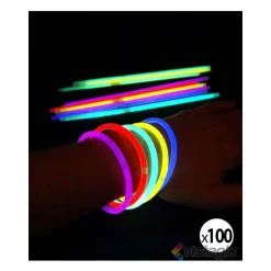 100 BRACELETS LUMINEUX MULTICOLORES