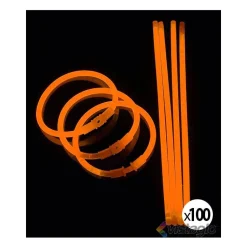 100 BRACELETS LUMINEUX ORANGES